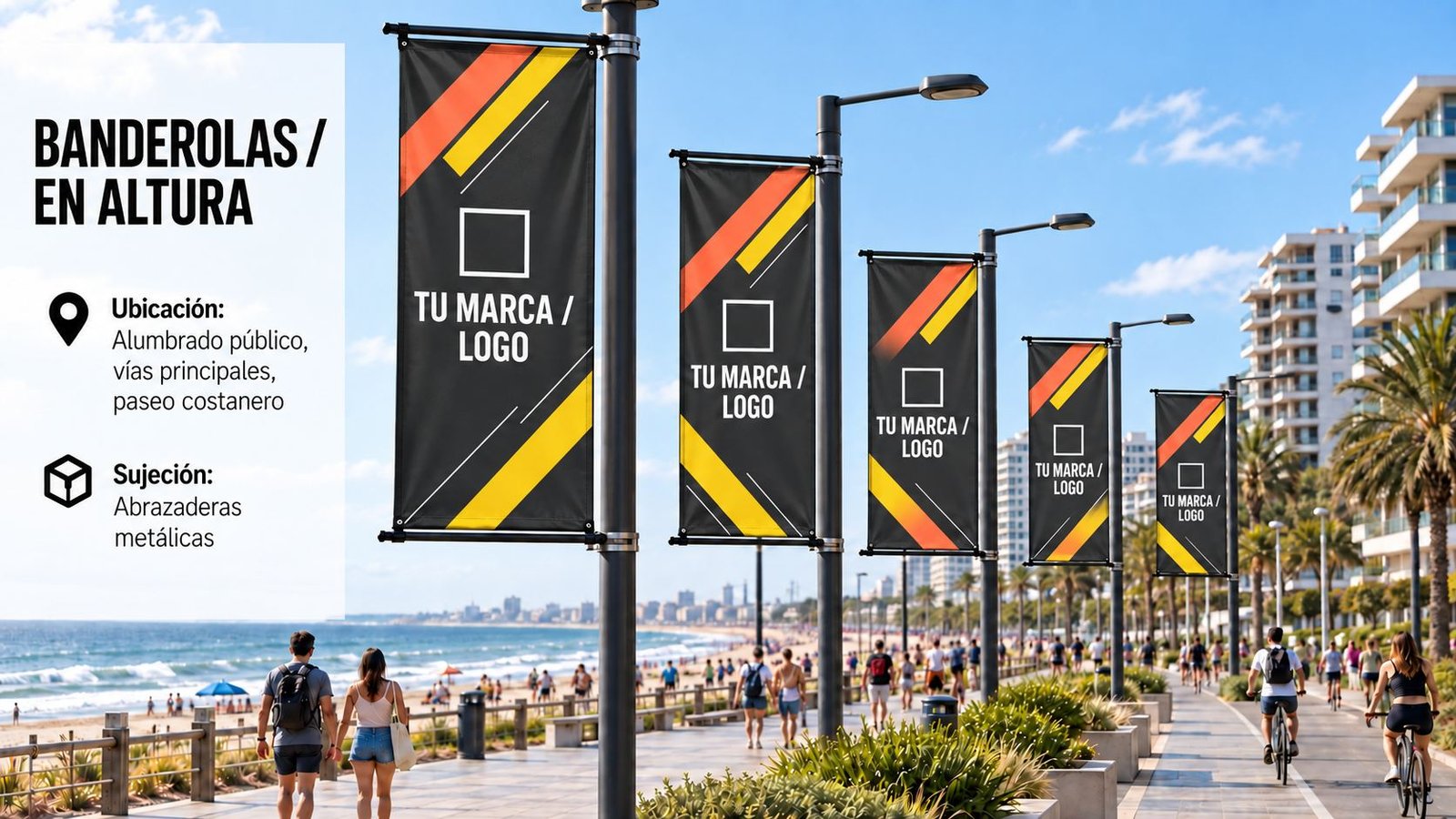 Banderolas en Altura en Costanera